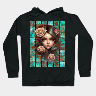 Copper Patina Boho Gothic Girl 7 Hoodie